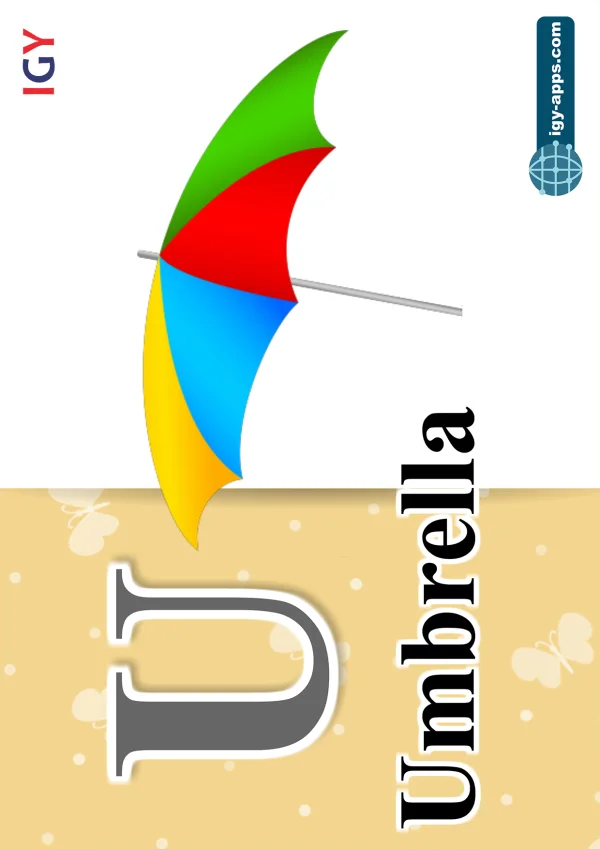مظلة — Umbrella — حرف U