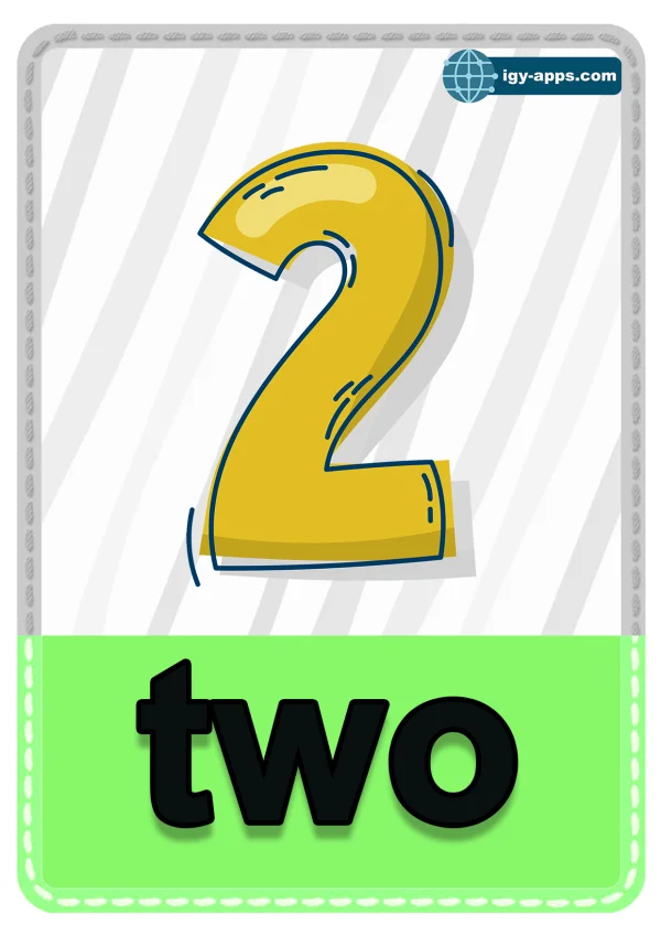 ٢ اثنان — Two — رقم 2