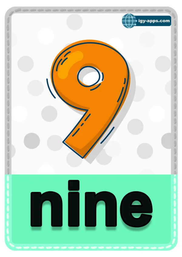 ٩ تسعة — Nine — رقم 9