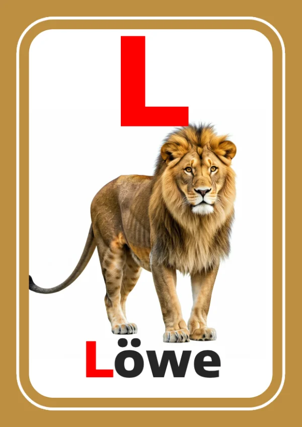 Lion — Lion / أسد — Lettre L