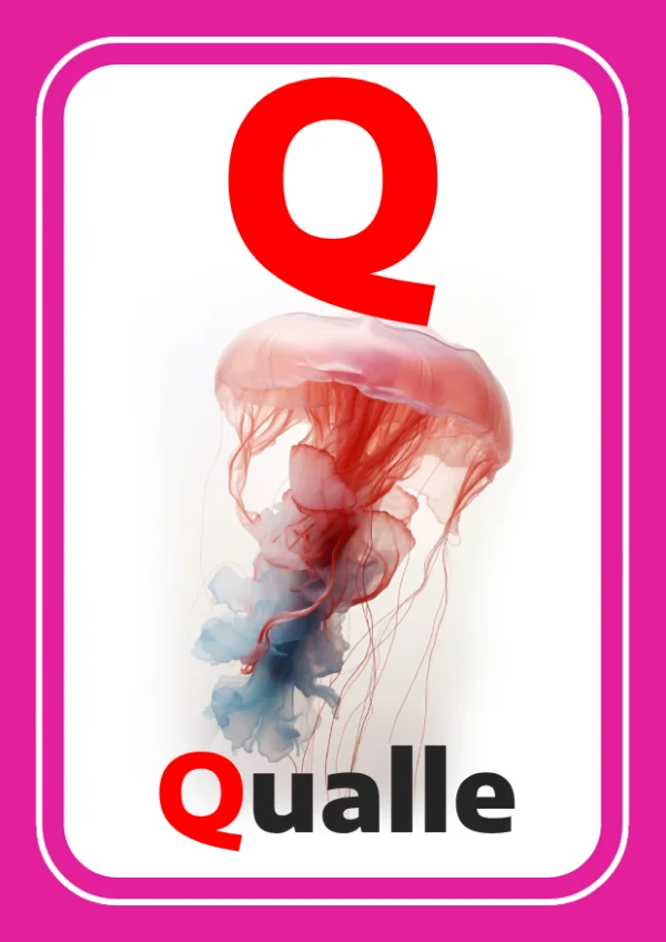 Méduse — Jellyfish / قنديل بحر — Lettre Q