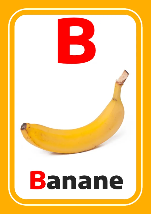 Banane — Banana / موز — Lettre B