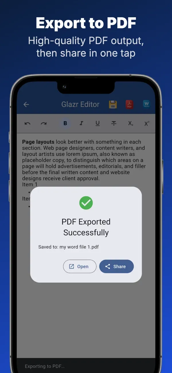 Glazr محرر ملفات DOCX — 6