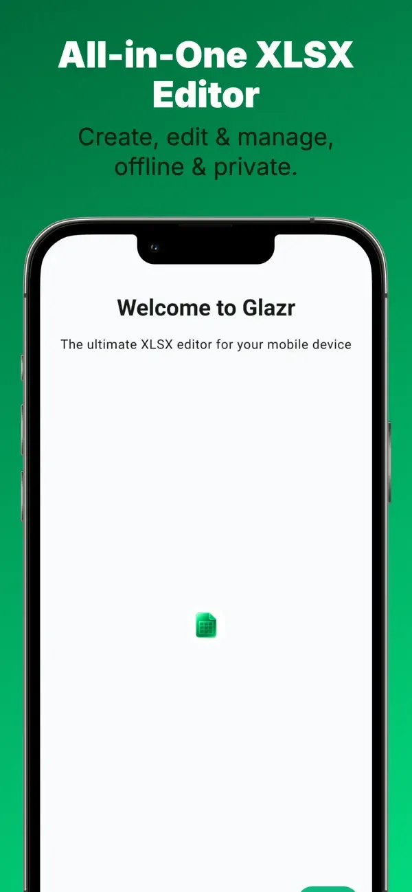 Glazr XLSX & CSV Datei-Editor — 1