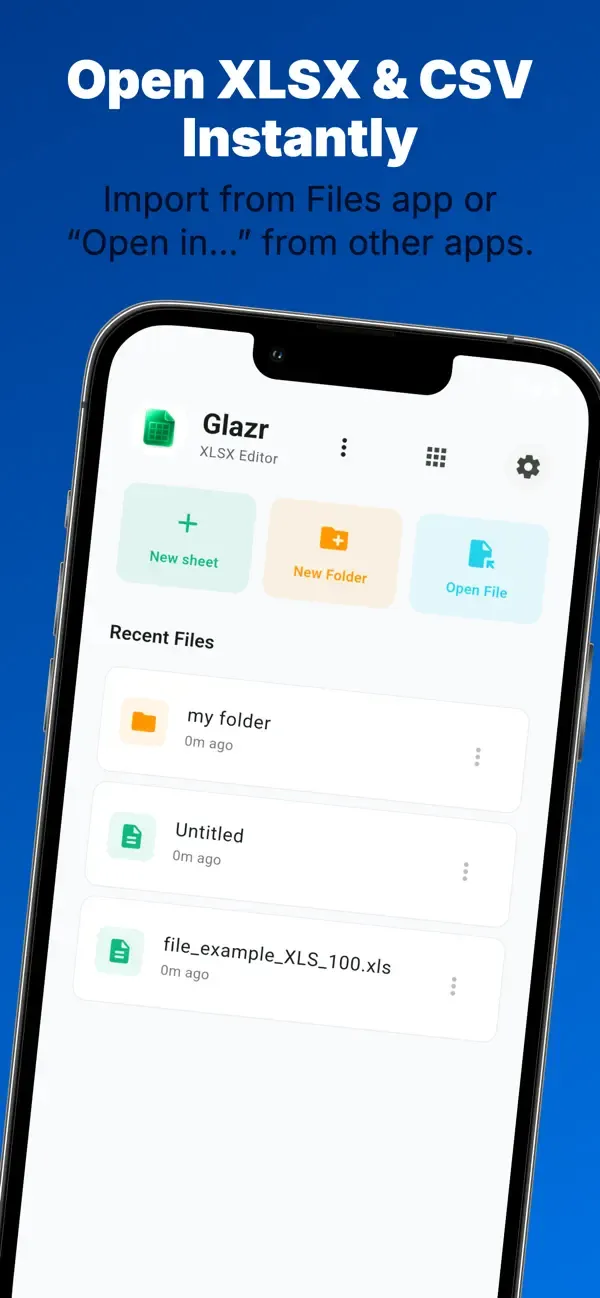 Glazr XLSX & CSV Datei-Editor — 2