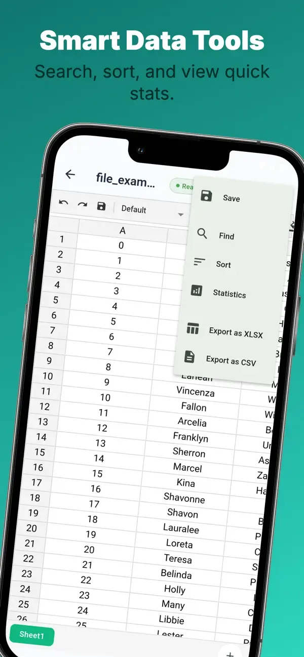 Glazr XLSX & CSV Datei-Editor — 5