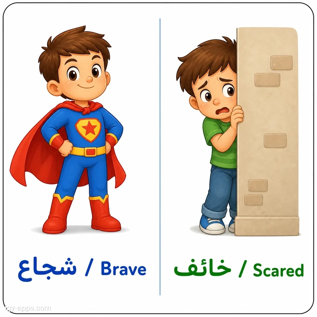 شجاع ↔ خائف | Brave ↔ Scared
