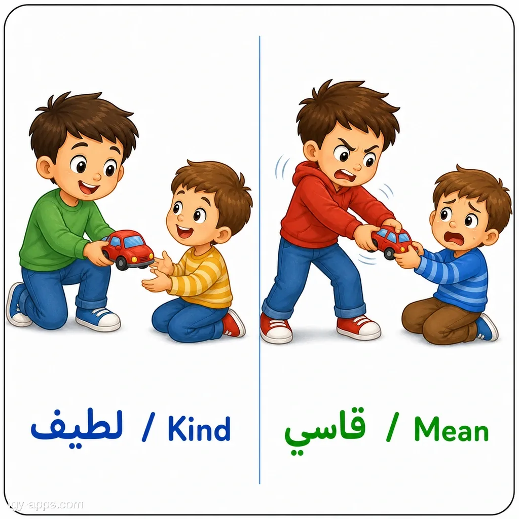 لطيف ↔ قاسي | Kind ↔ Mean