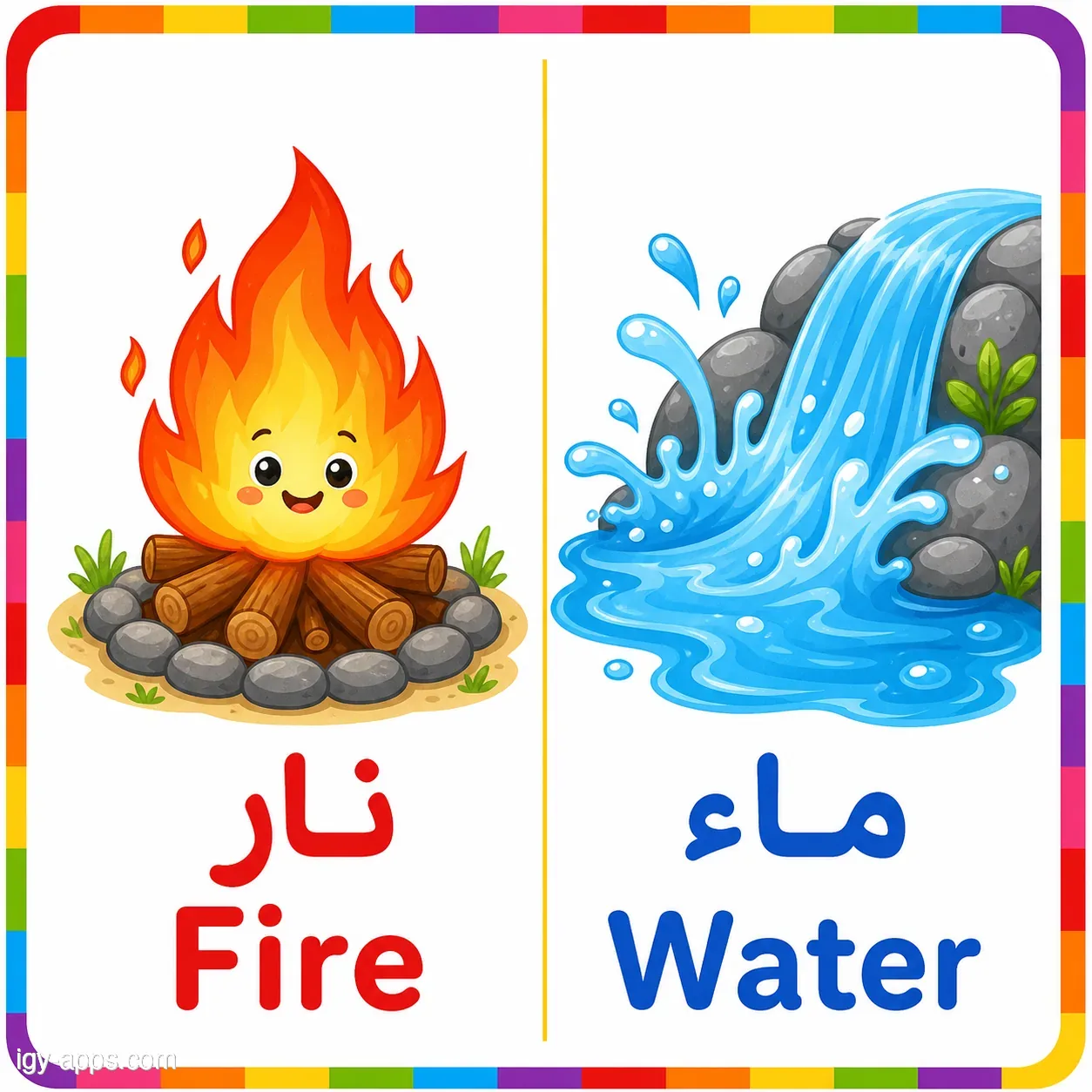 نار ↔ ماء | Fire ↔ Water