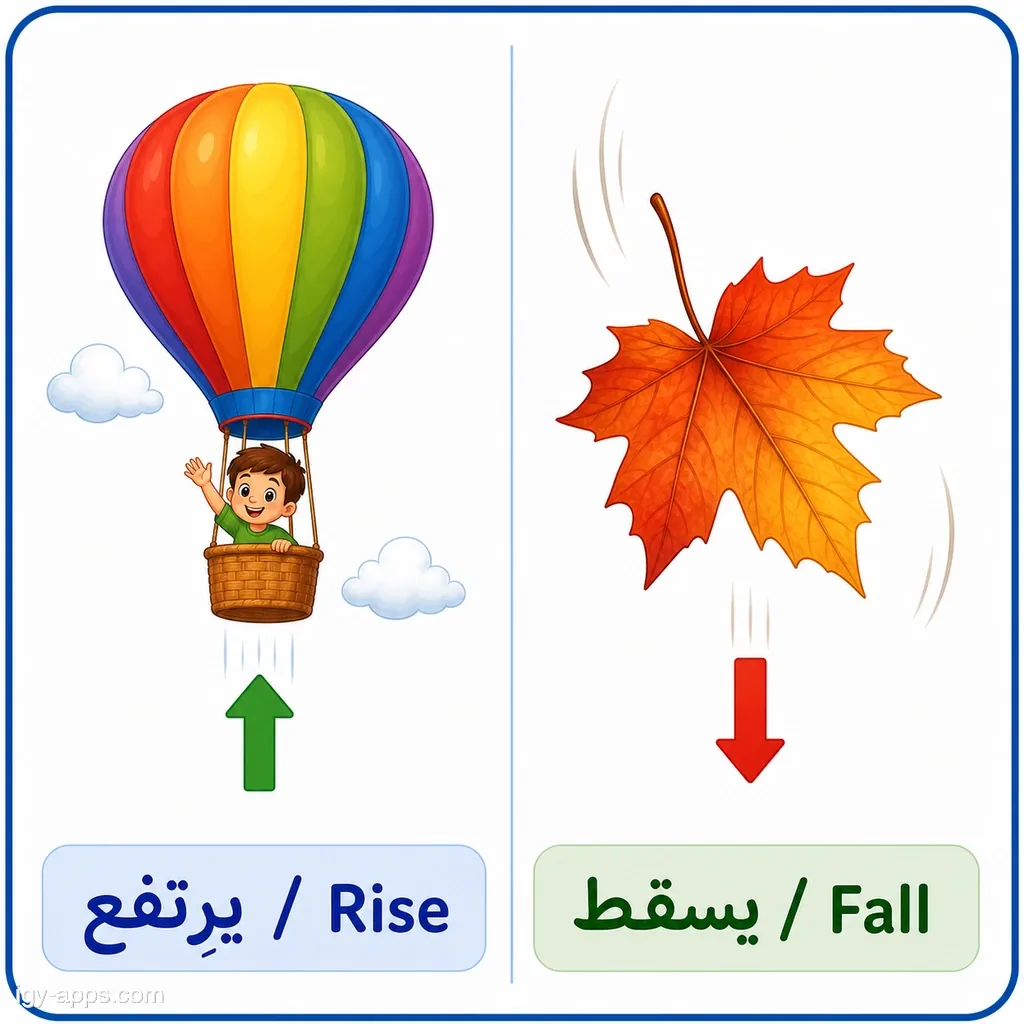 يرتفع ↔ يسقط | Rise ↔ Fall