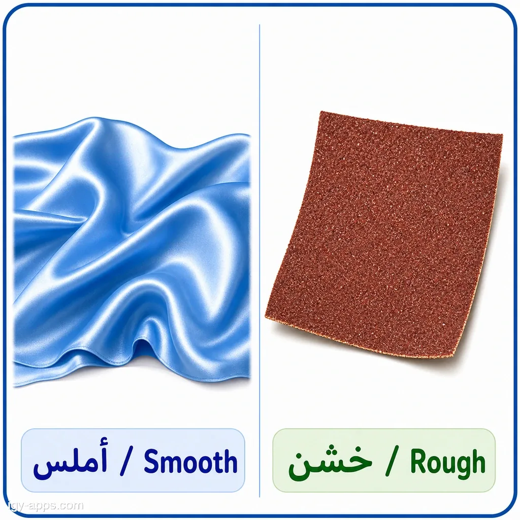 أملس ↔ خشن | Smooth ↔ Rough
