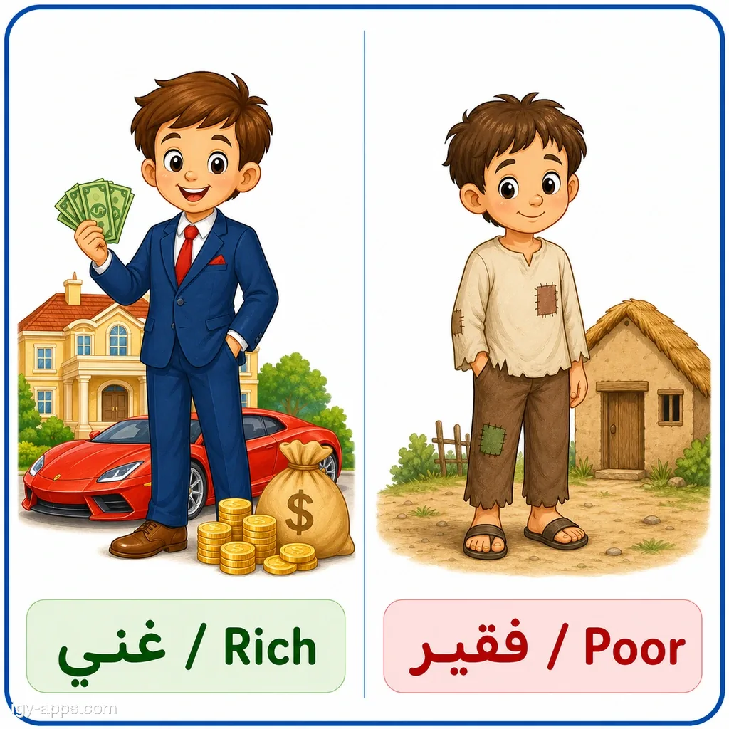 غني ↔ فقير | Rich ↔ Poor