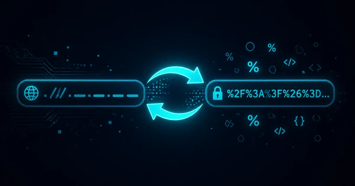 رابط URL يتحول إلى أحرف مرمزة بالنسبة المئوية داخل أداة في المتصفح
