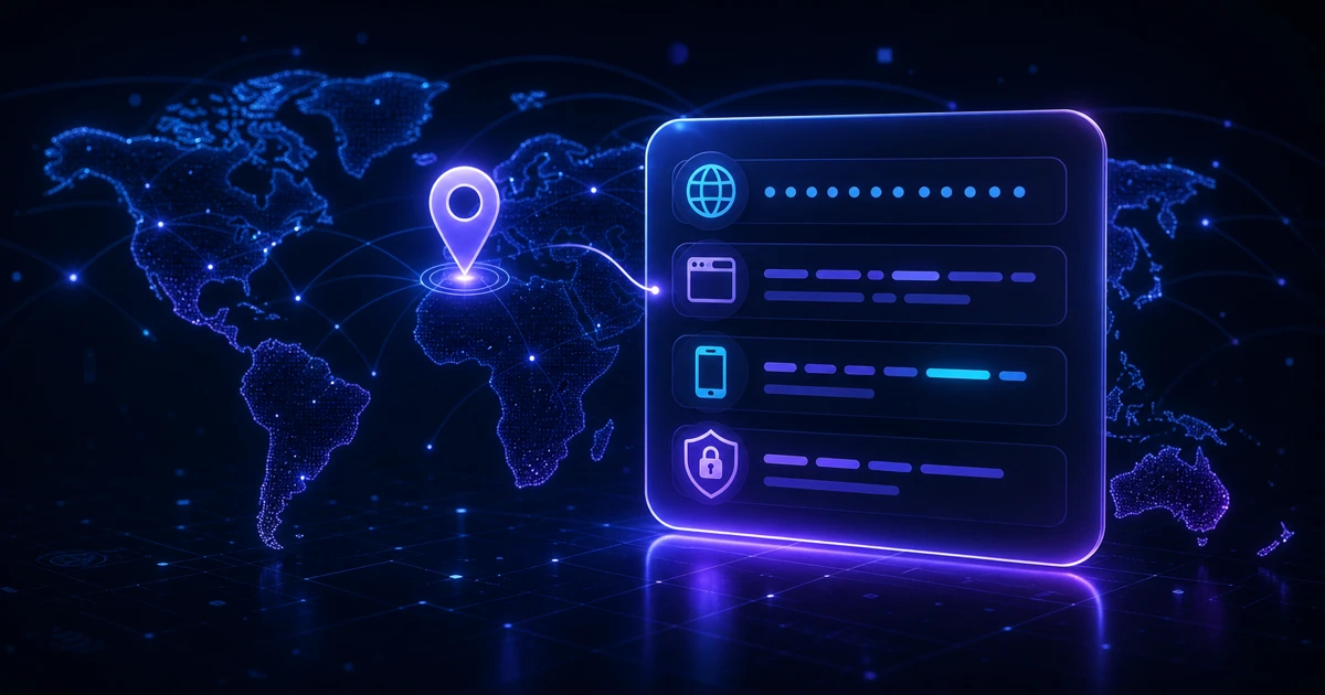 عنوان IP ومعلومات الجهاز